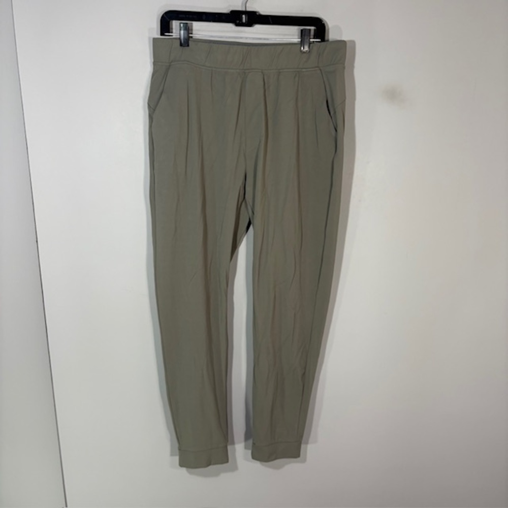 Free Fly Jogger Pants Mens L Green Lightweight Woven Elastic Waist Stretch